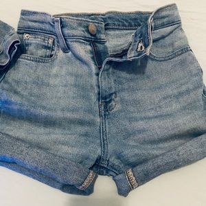 High Waist Denim Short Shorts